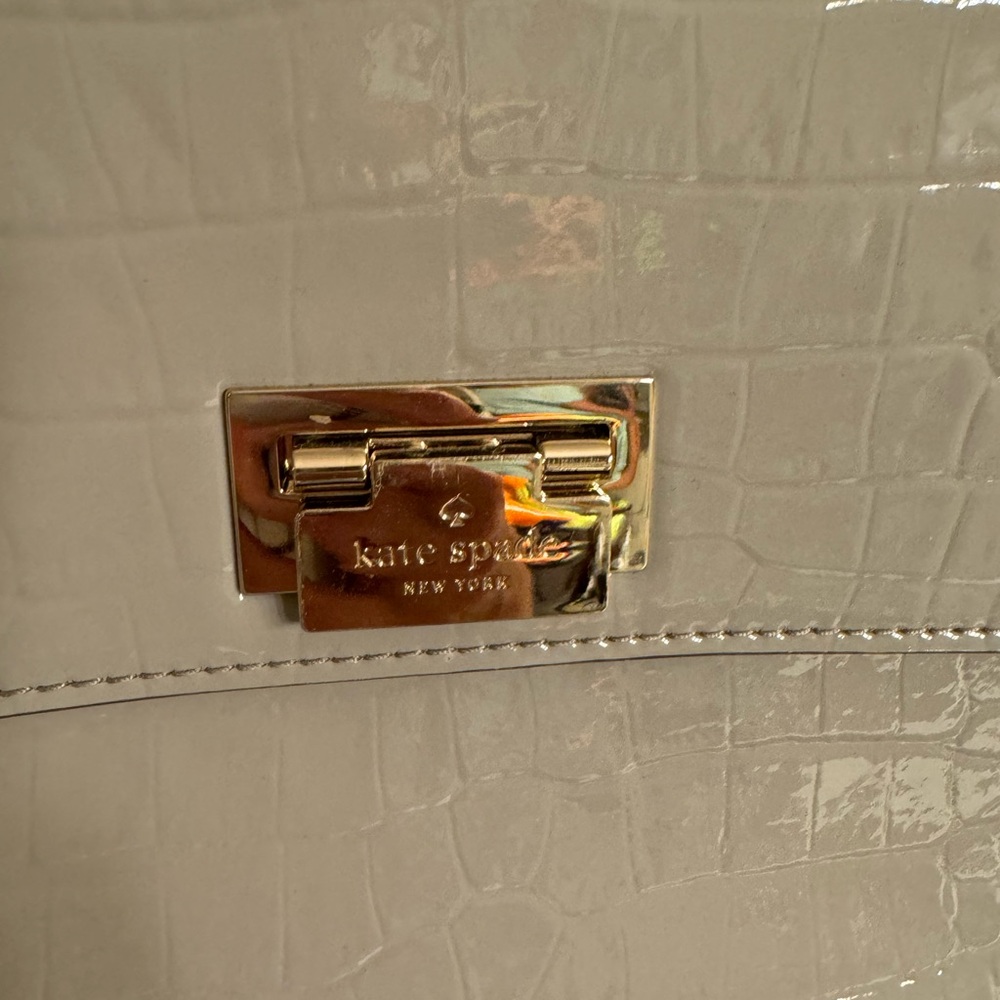Kate Spade Gray Embossed Satchel - Picture 2 of 3